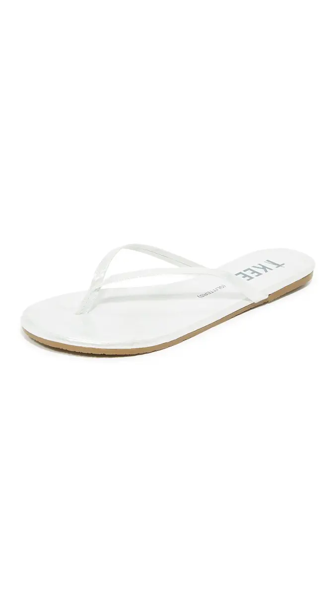 TKEES Glitters Flip Flop Gleam 8 M US | Handcrafted Brazilian Leather Comfort - main product image