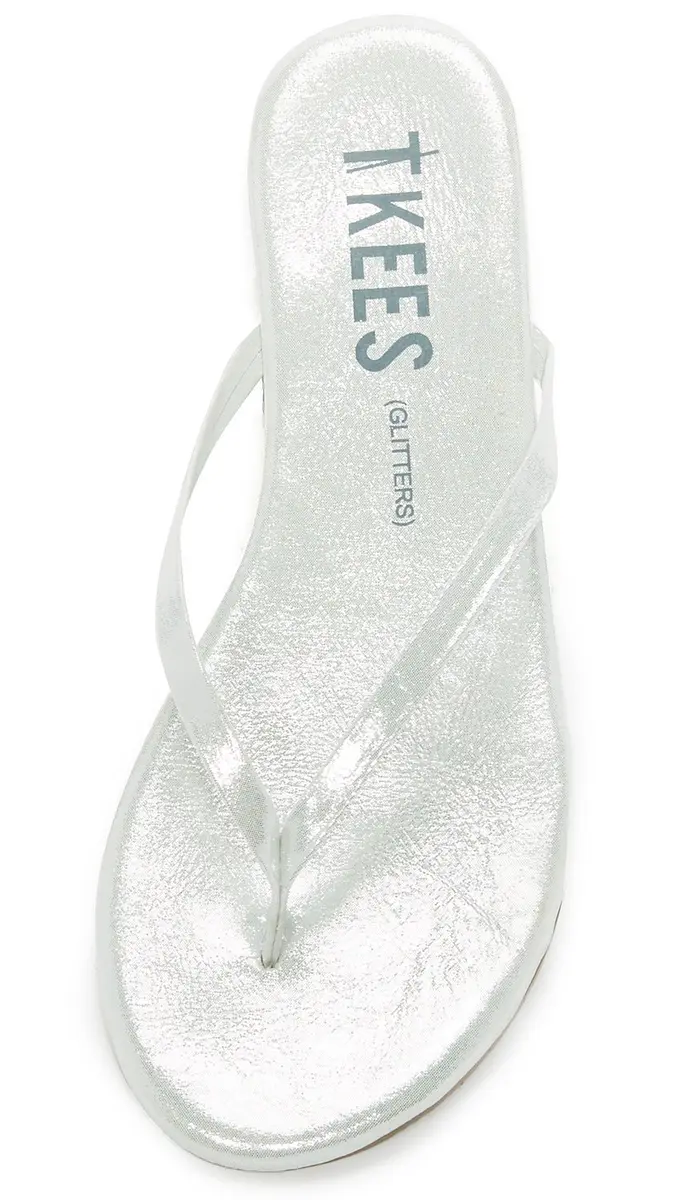 TKEES Glitters Flip Flop Gleam 8 M US | Handcrafted Brazilian Leather Comfort - view 6