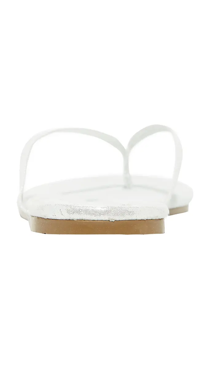 TKEES Glitters Flip Flop Gleam 8 M US | Handcrafted Brazilian Leather Comfort - view 7