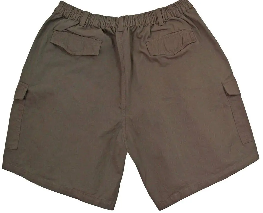 Full Blue Big Men's Cargo Shorts with Expandable Waist 52 Khaki | Durable Cotton, Low Rise Fit - main product image