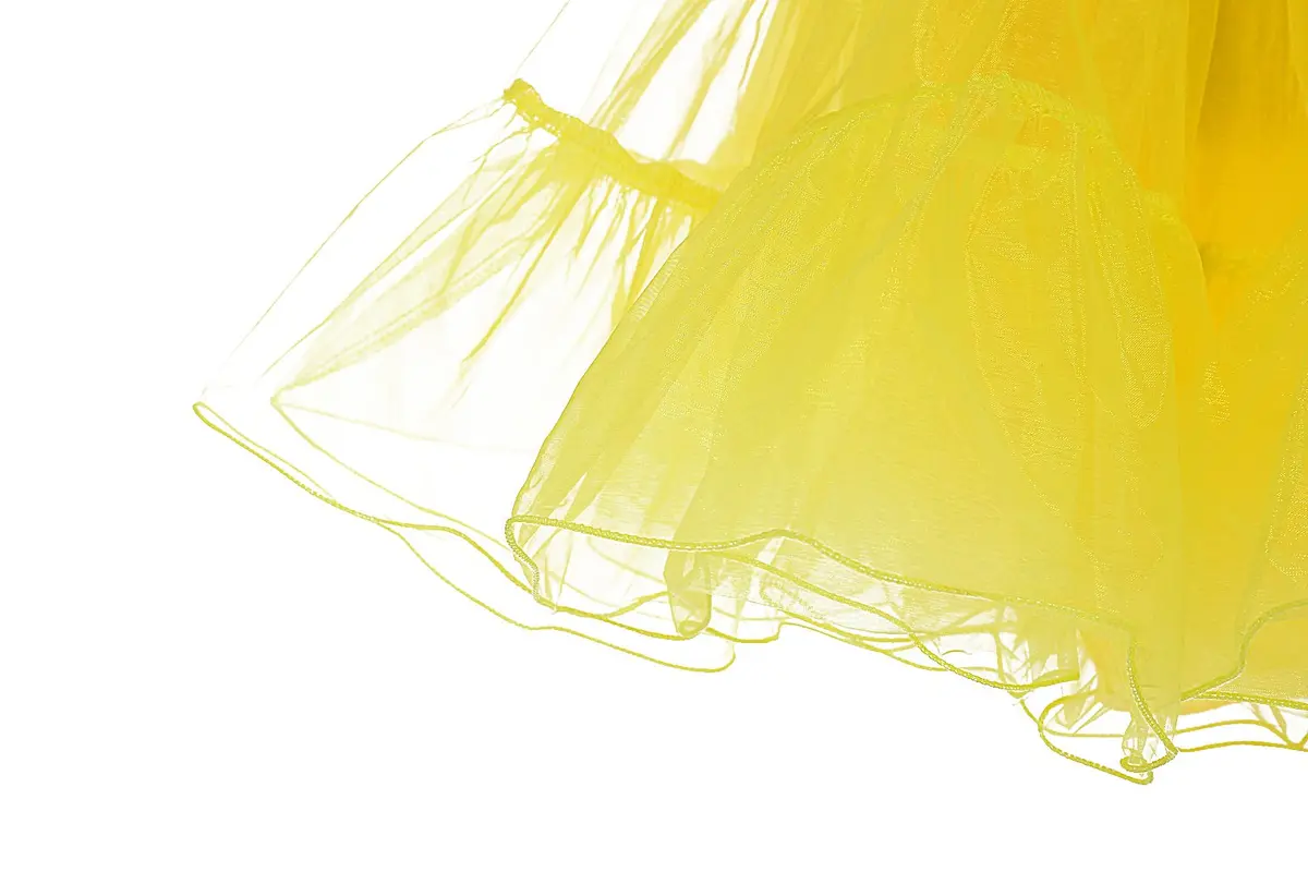 DRESSTELLS Women's Vintage Rockabilly Petticoat Tutu Yellow Small/Medium | 1950s Style Fluffy Underskirt - view 6