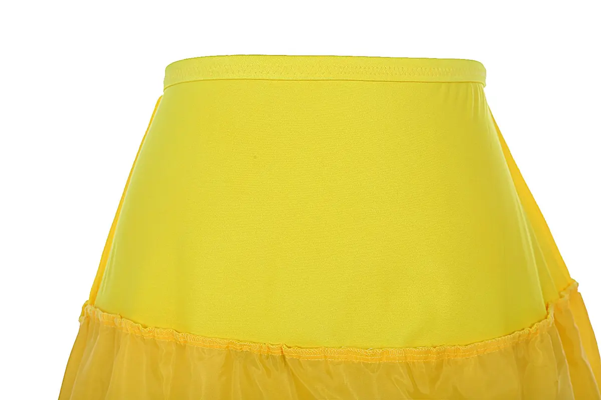 DRESSTELLS Women's Vintage Rockabilly Petticoat Tutu Yellow Small/Medium | 1950s Style Fluffy Underskirt - view 2