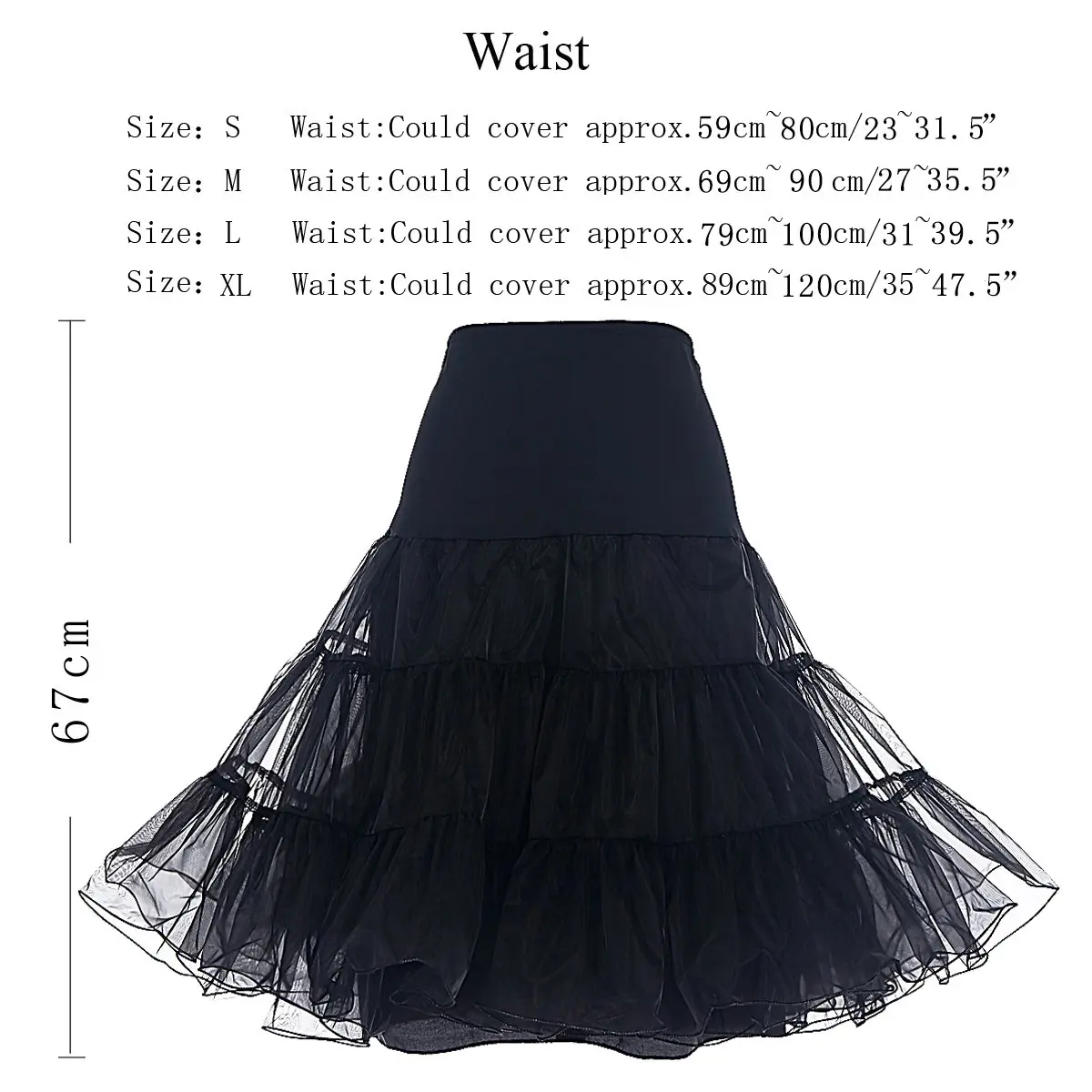 DRESSTELLS Women's Vintage Rockabilly Petticoat Tutu Yellow Small/Medium | 1950s Style Fluffy Underskirt - view 4