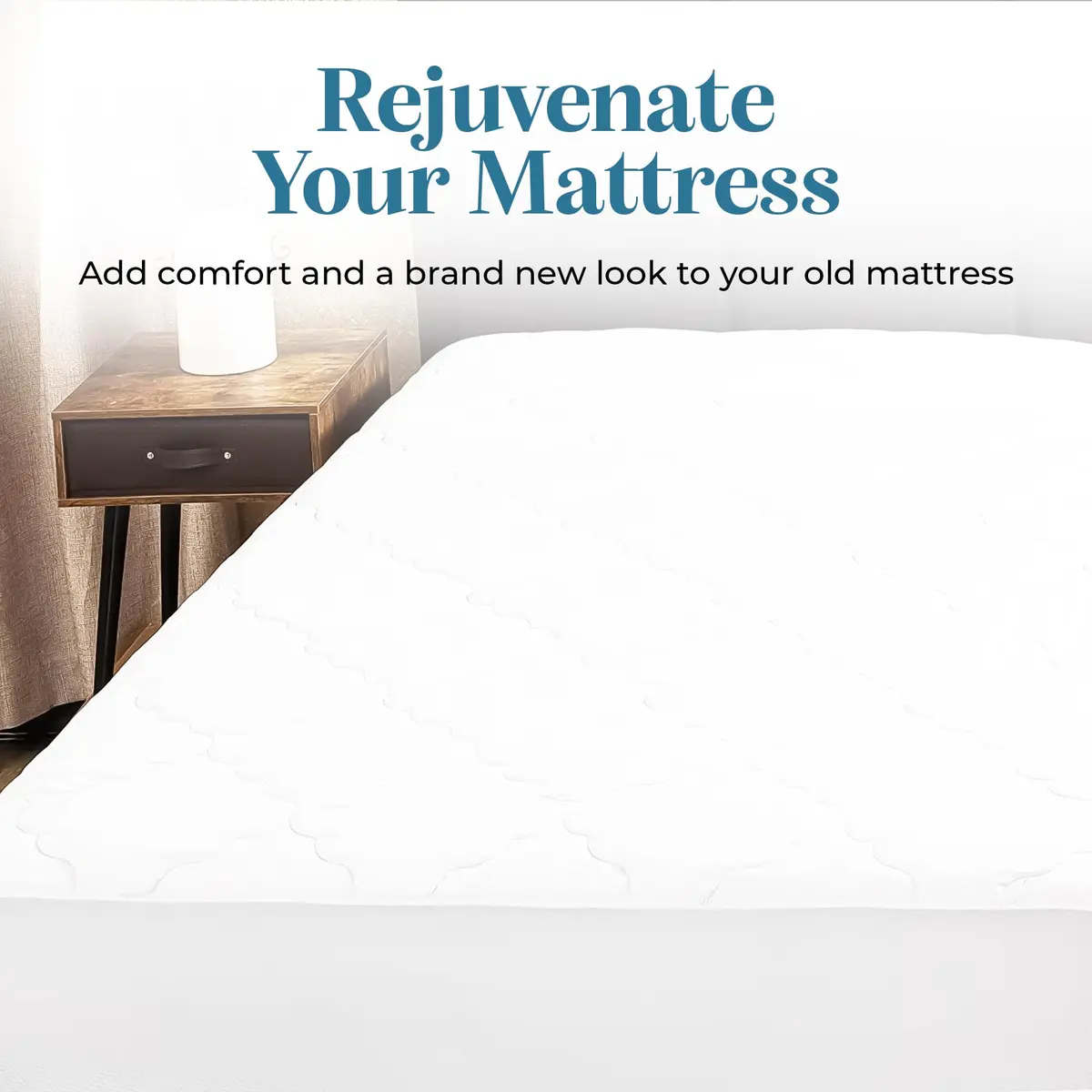 MICROPUFF Fitted Mattress Pad Full XL Size 54" x 80" | Breathable, Stretchable & Easy to Wash - view 5