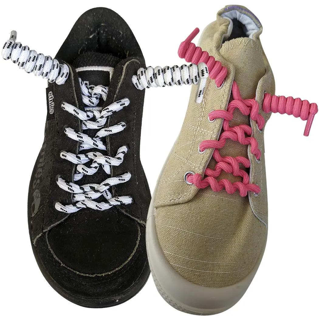 FOOTMATTERS No Tie Shoe Laces for Kids and Adults | Elastic Curly Shoelaces for Sneakers | Black | 1 Pair - view 6