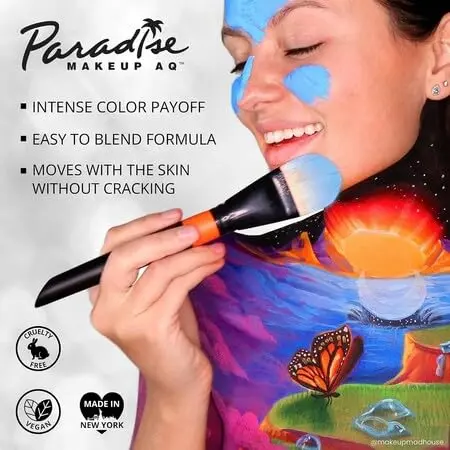 Mehron Makeup Paradise AQ - AMAZON GREEN, Water-Activated Face & Body Paint | Vibrant, Professional-Grade (70-120 chars) - view 10