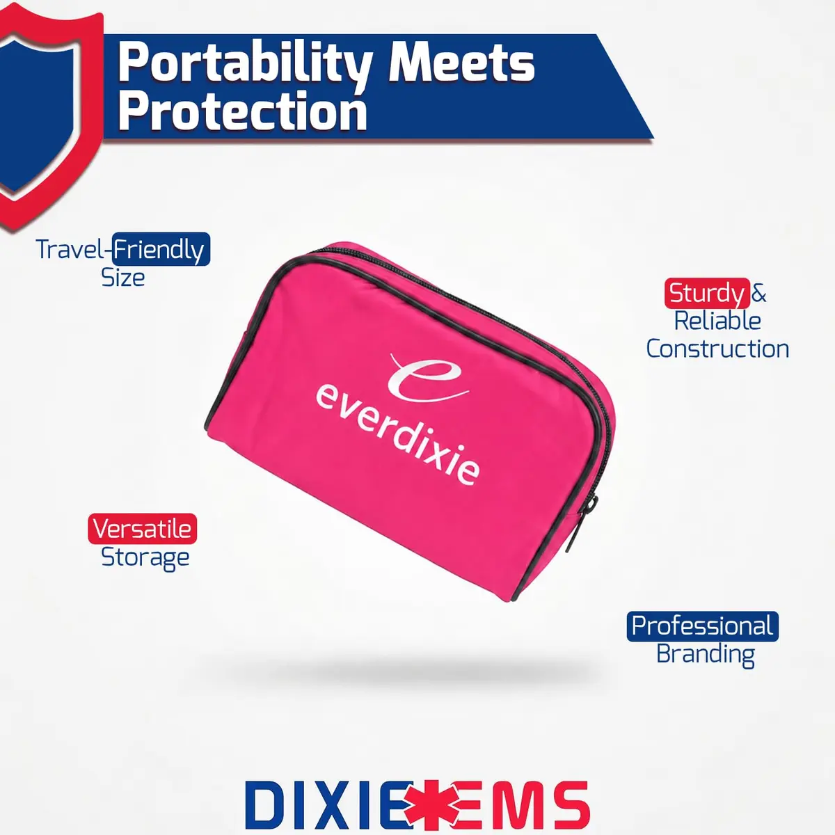 Dixie EMS Deluxe Aneroid Sphygmomanometer Blood Pressure Set with Adult Cuff, Carrying Case & Calibration Tool - Pink | Accurate Manual BP Monitor - view 2
