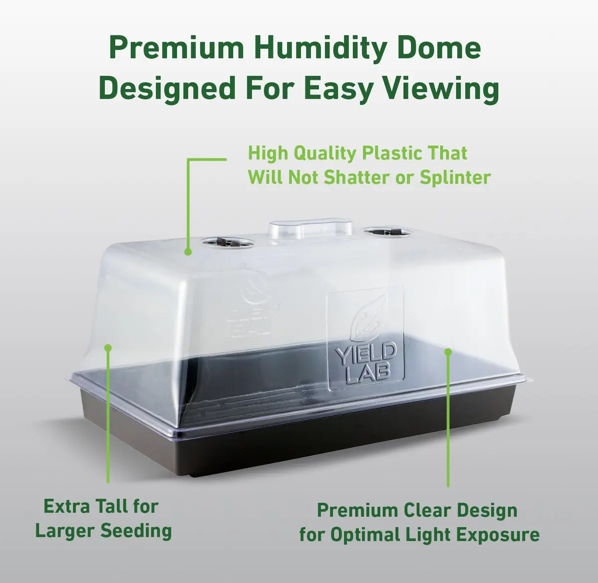 Yield Lab 7 Inch Clone Dome | Humidity Vented Propagation Dome for Plants - view 2
