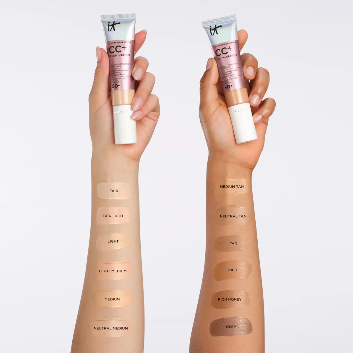 IT Cosmetics CC+ Cream Illumination SPF 50+ 32ml (1.08 fl oz) | Full Coverage Hydrating Serum with Light-Reflecting Pigments - view 6