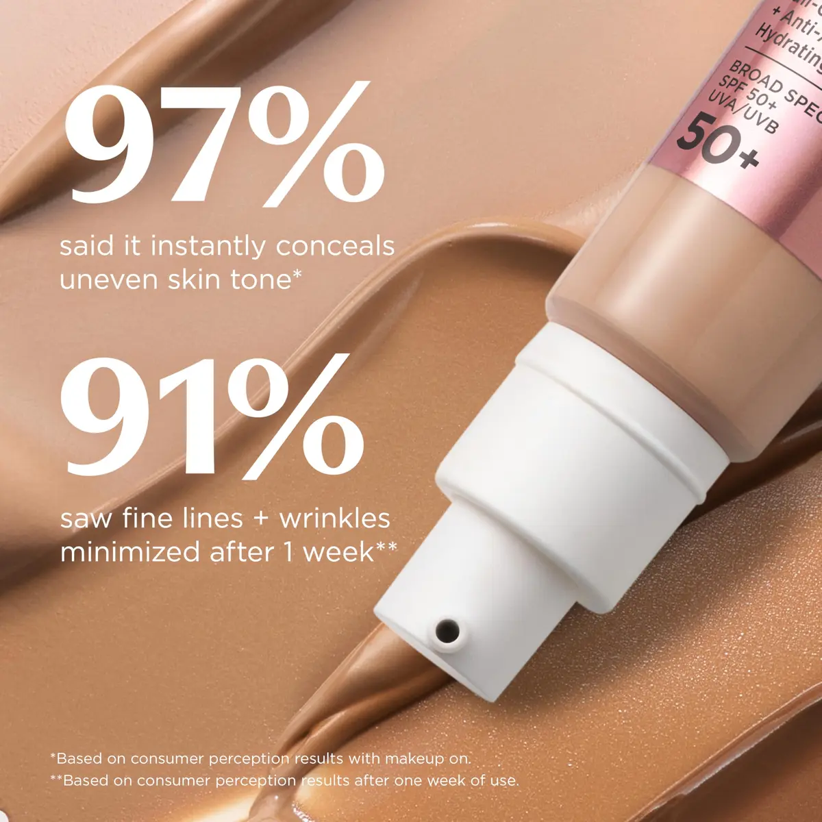 IT Cosmetics CC+ Cream Illumination SPF 50+ 32ml (1.08 fl oz) | Full Coverage Hydrating Serum with Light-Reflecting Pigments - view 9