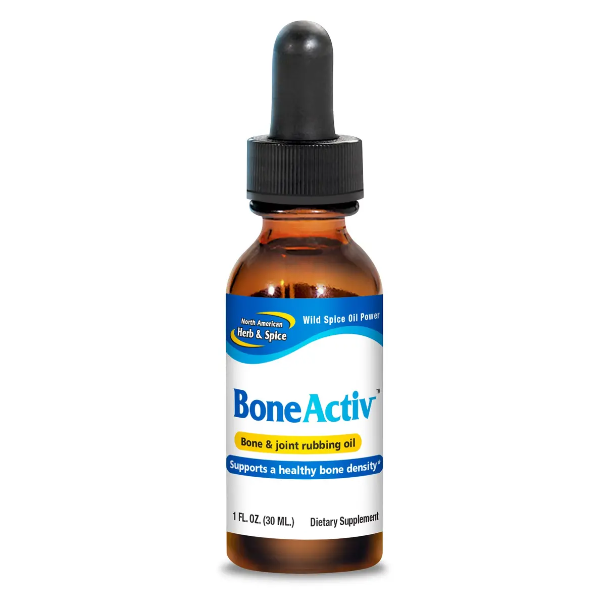 North American Herb & Spice Boneactiv Rubbing Oil 1 Fl Oz | Supports Healthy Bones & Joints - main product image