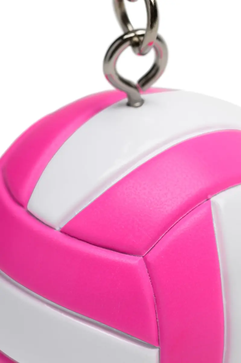 Tandem Sport Volleyball Key Chain - Mini Volleyball on Key Ring - Pink & White | Support Your Game - view 5