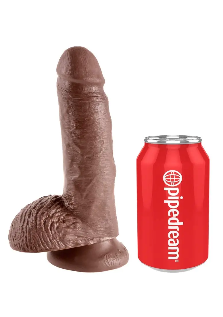 Pipedream King Cock with Balls, Brown, 17.78 cm (7 Inch) | Realistic Design - view 4