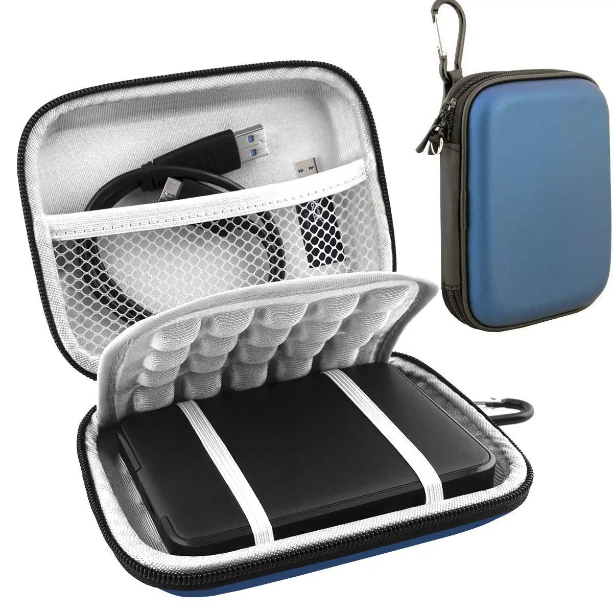 Lacdo Blue Hard Drive Case for WD Elements/My Passport/Seagate Portable HDD 1TB-6TB | 14.2cm (5.6") Exterior - main product image