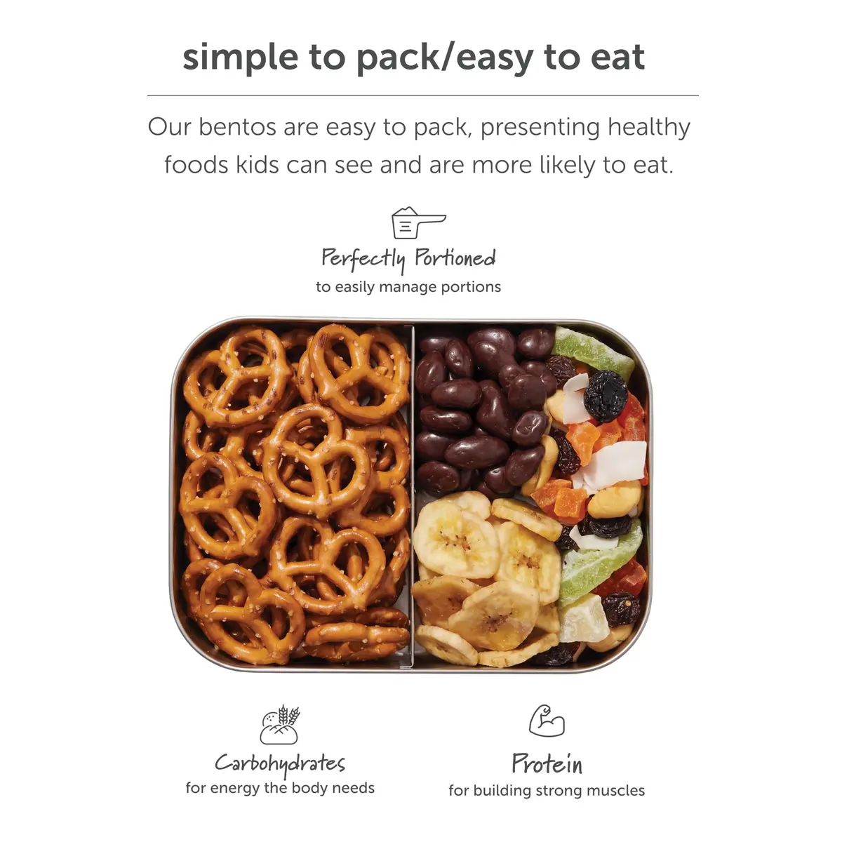 LunchBots Small Stainless Steel Kids Bento Box 2-Section 16oz | Durable, Safe & Perfect for Small Portions in India - view 5