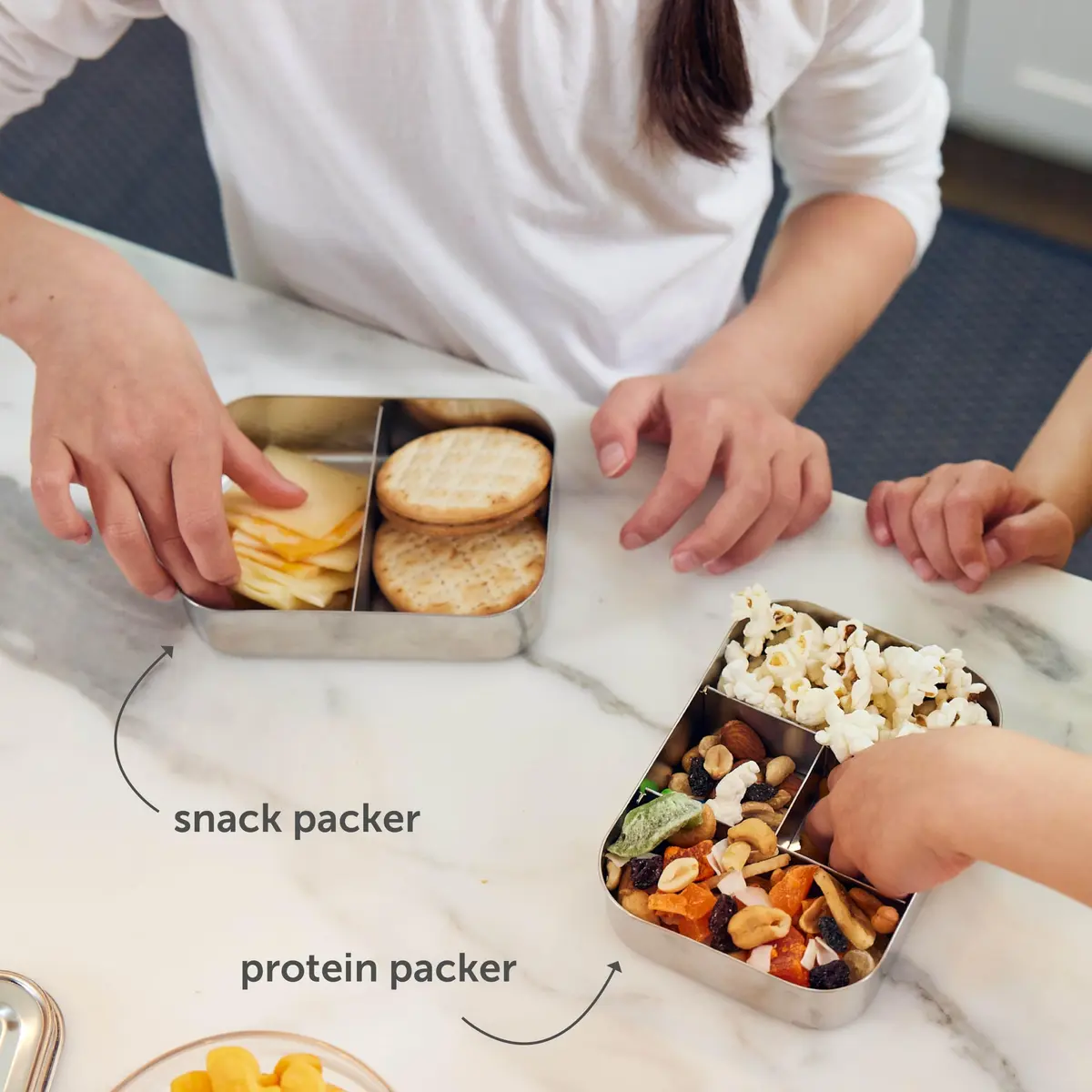 LunchBots Small Stainless Steel Kids Bento Box 2-Section 16oz | Durable, Safe & Perfect for Small Portions in India - view 8