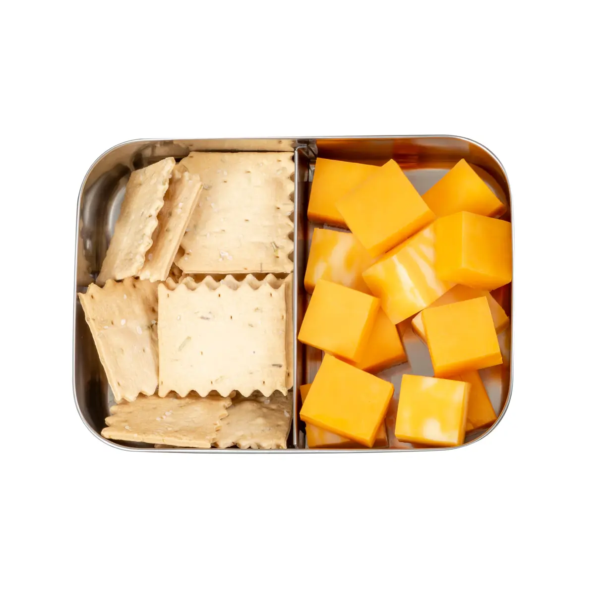 LunchBots Small Stainless Steel Kids Bento Box 2-Section 16oz | Durable, Safe & Perfect for Small Portions in India - view 2