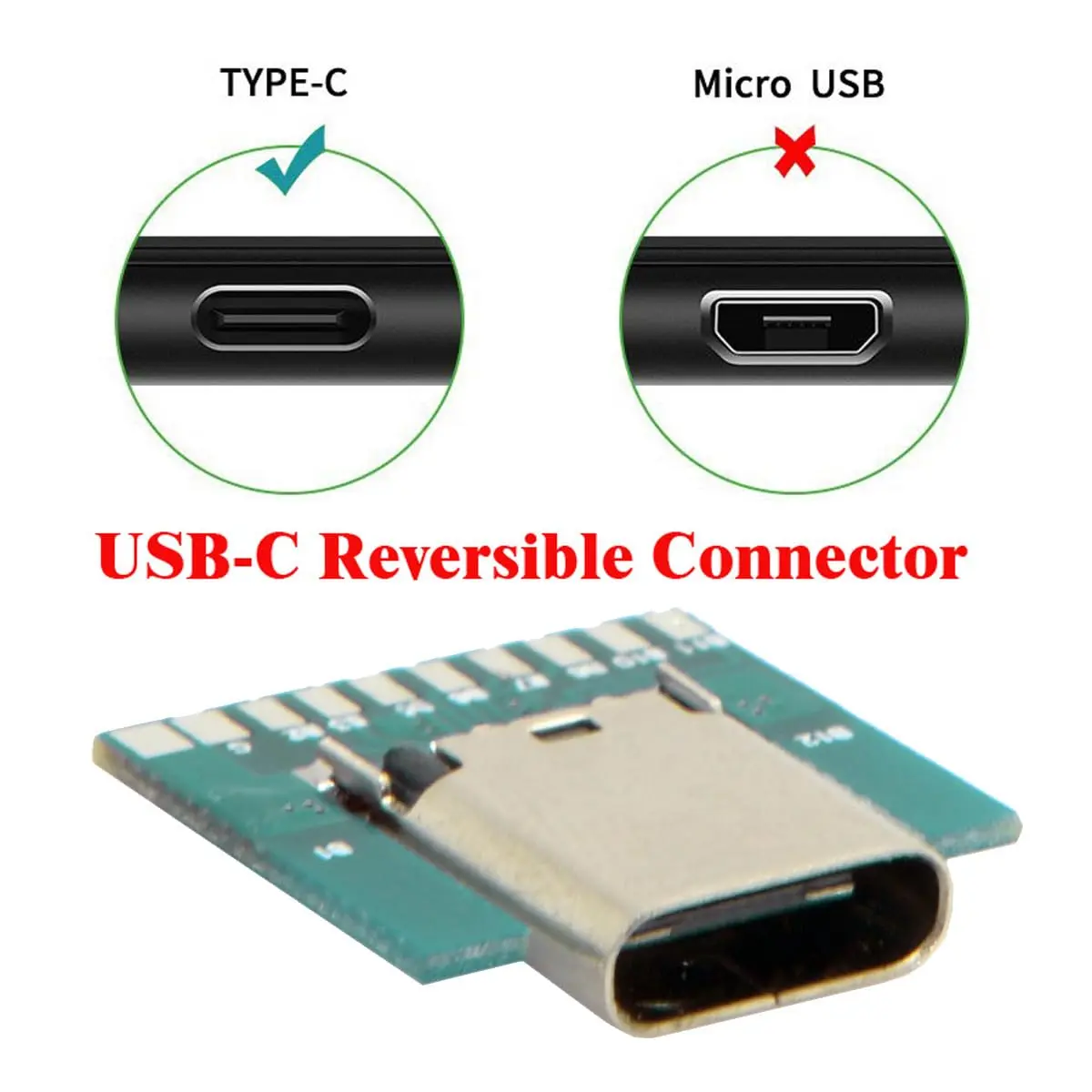 chenyang USB C DIY Connector USB 3.1 Type C 24Pin Female Socket Port | 10Gbps Data & 65W Power Support - view 5
