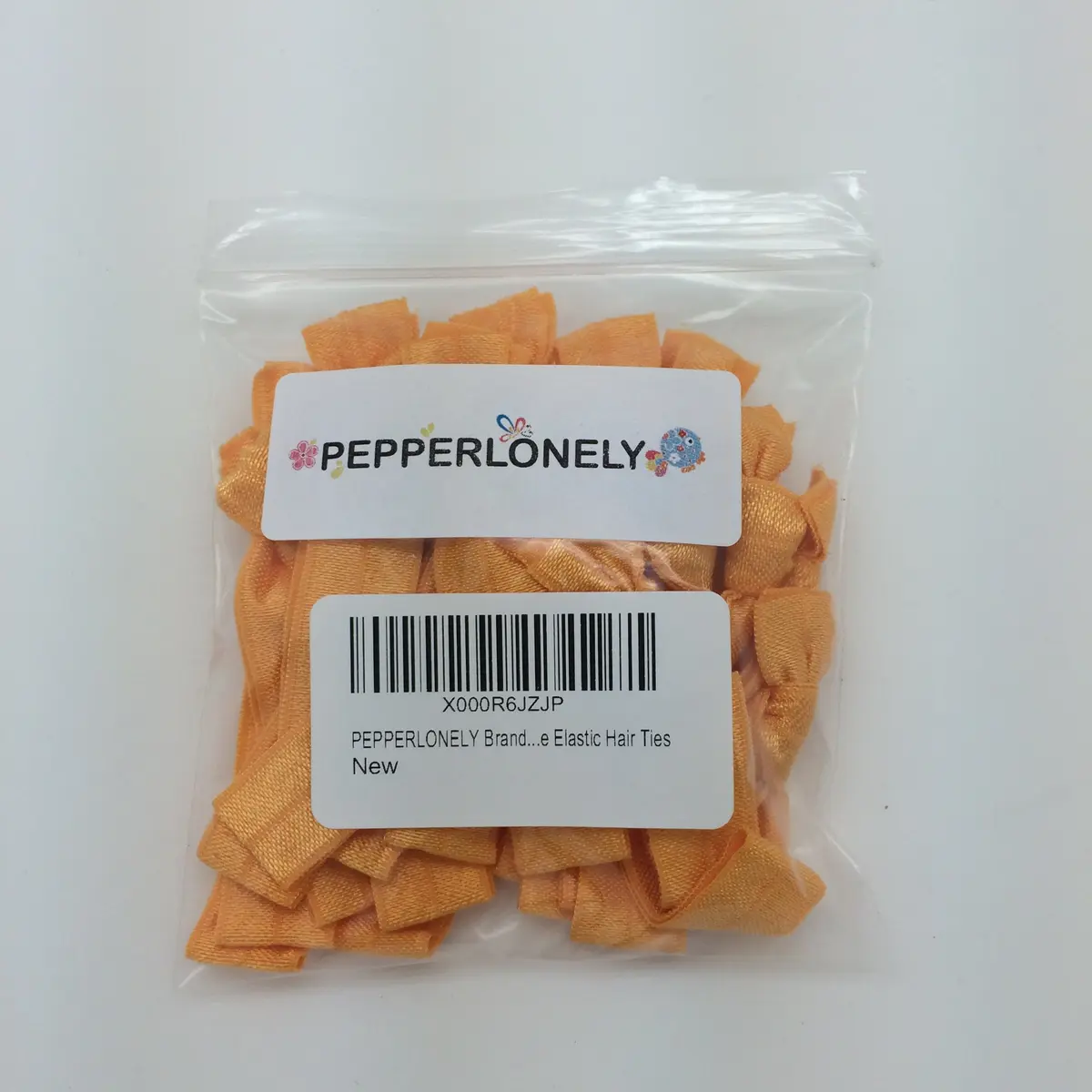 PEPPERLONELY No Crease Elastic Hair Ties - Yellow Gold | No Tug Ouchless Ponytail Holders (20 pcs, Curly Hair) - view 2