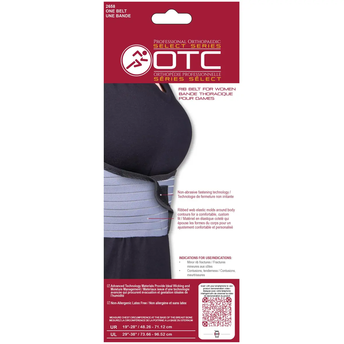 OTC Rib Belt for Women, 6-Inch Elastic Chest, Select Series | Support for Rib Fractures & Contusions - view 8