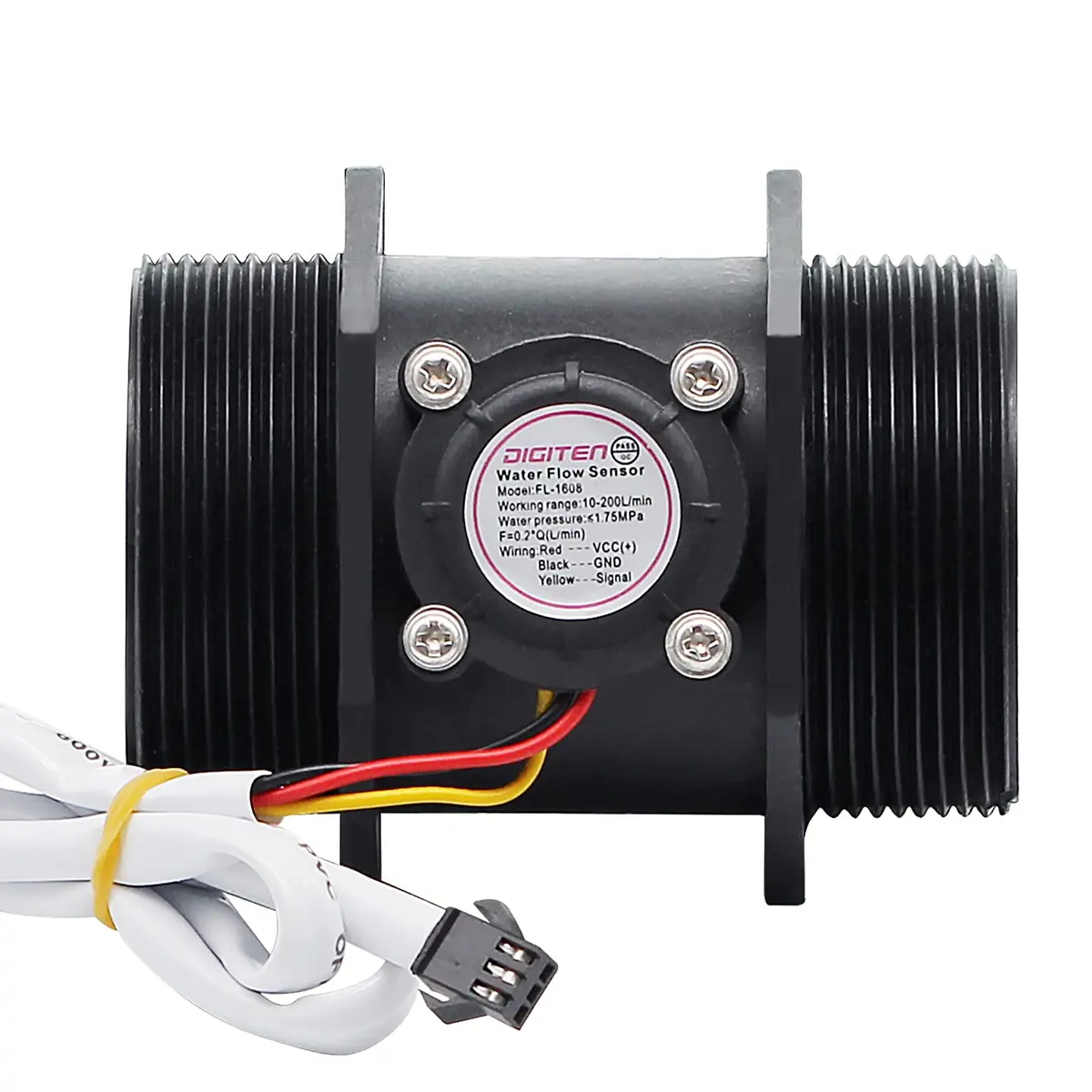 DIGITEN G2 2 inch Water Flow Hall Sensor Switch Meter Flowmeter Control 10-200L/min | Waterproof & Heat Resistant - main product image