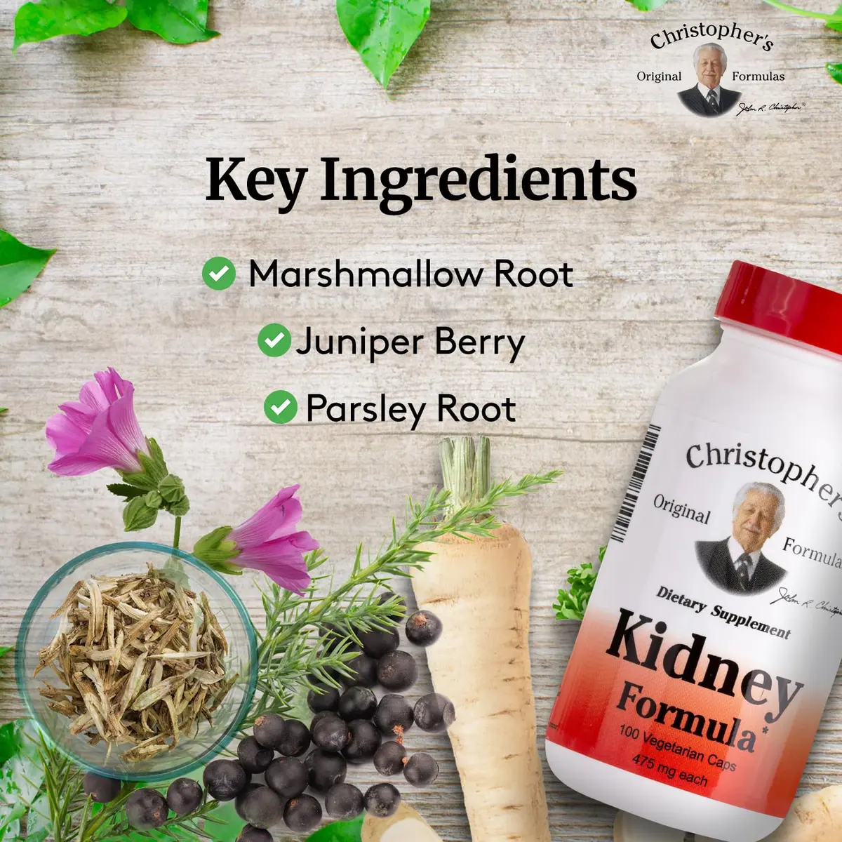 Christopher's Original Formulas Kidney Formula - Herbal Support 100 capsules | Detox & Repair - view 3