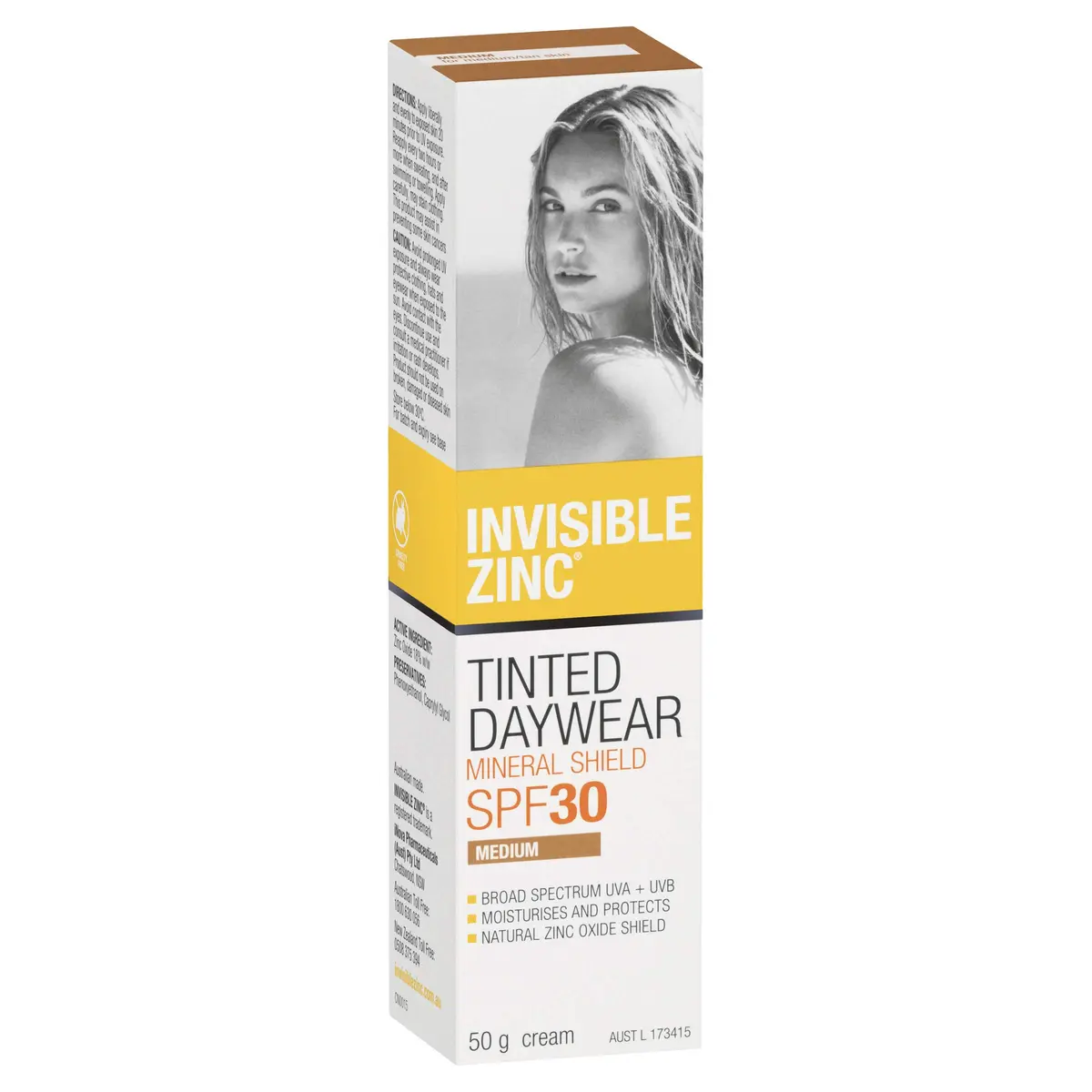 Invisible Zinc Tinted Daywear SPF 30+ 50g | Mineral Sunscreen & Sheer Foundation - main product image