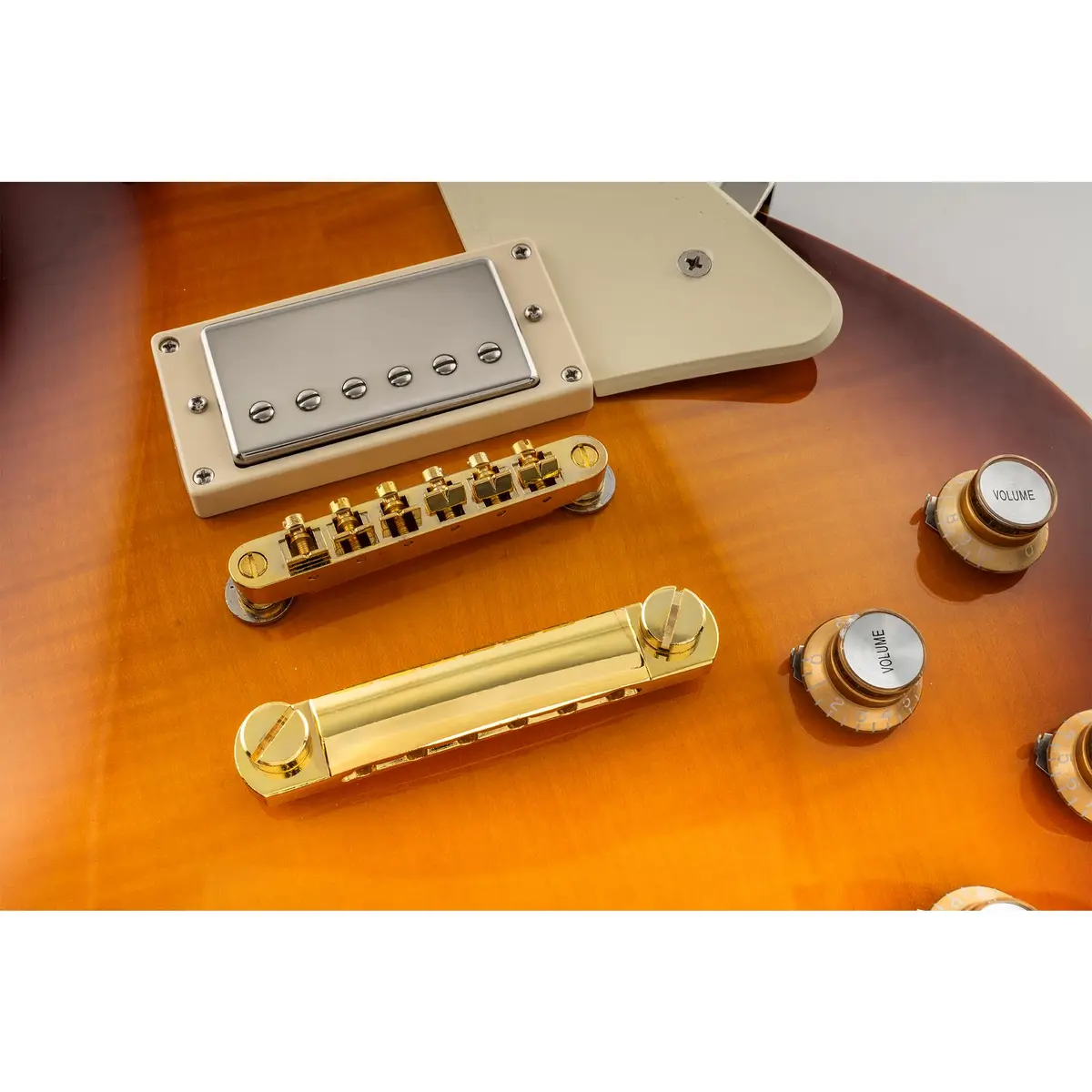 Musiclily Basic 52mm Bridge 52.5mm Tailpiece ABR-1 Tune-o-matic Set Gold | Fits Epiphone Les Paul/SG - view 6