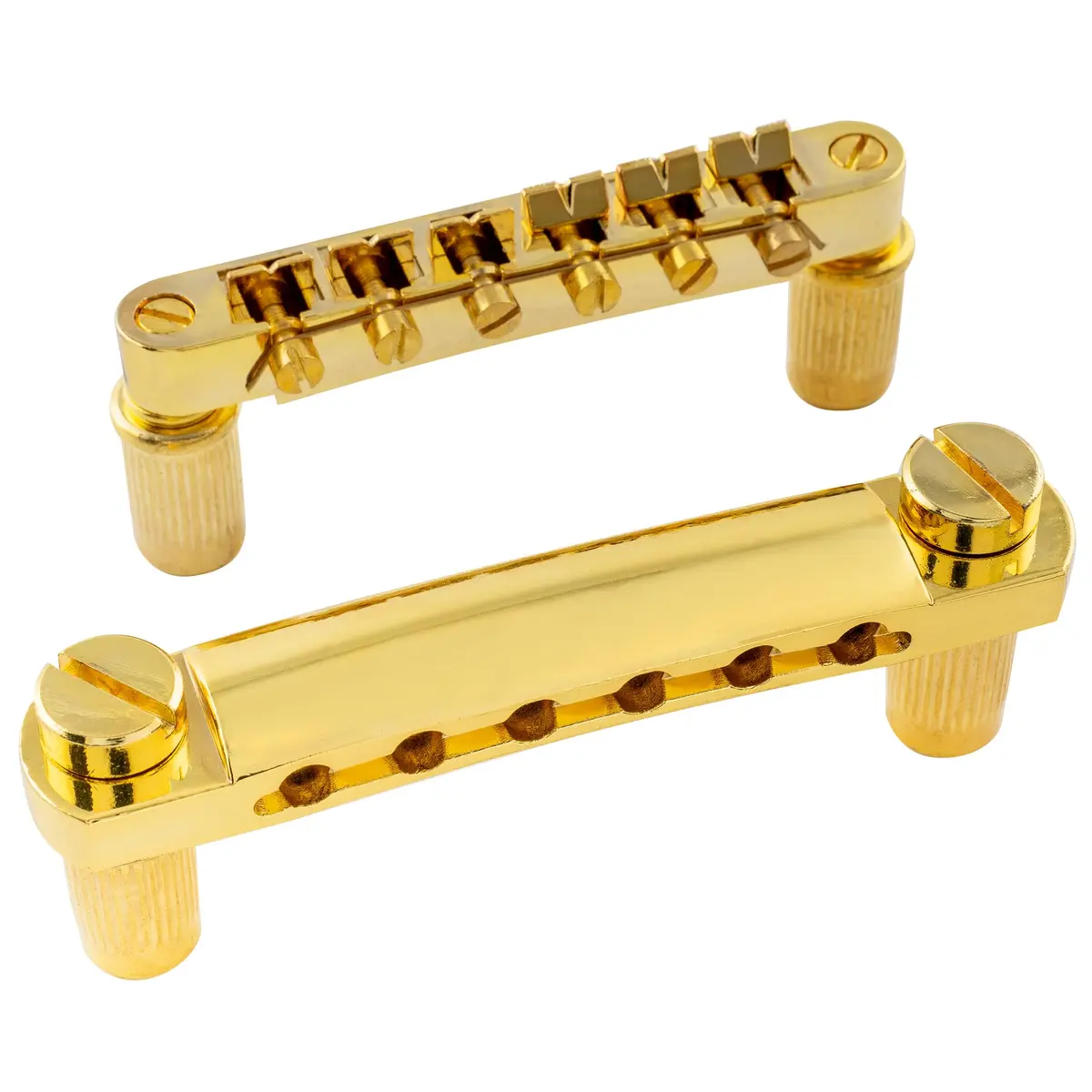 Musiclily Basic 52mm Bridge 52.5mm Tailpiece ABR-1 Tune-o-matic Set Gold | Fits Epiphone Les Paul/SG - main product image