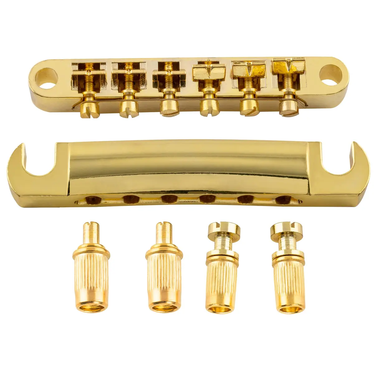 Musiclily Basic 52mm Bridge 52.5mm Tailpiece ABR-1 Tune-o-matic Set Gold | Fits Epiphone Les Paul/SG - view 3