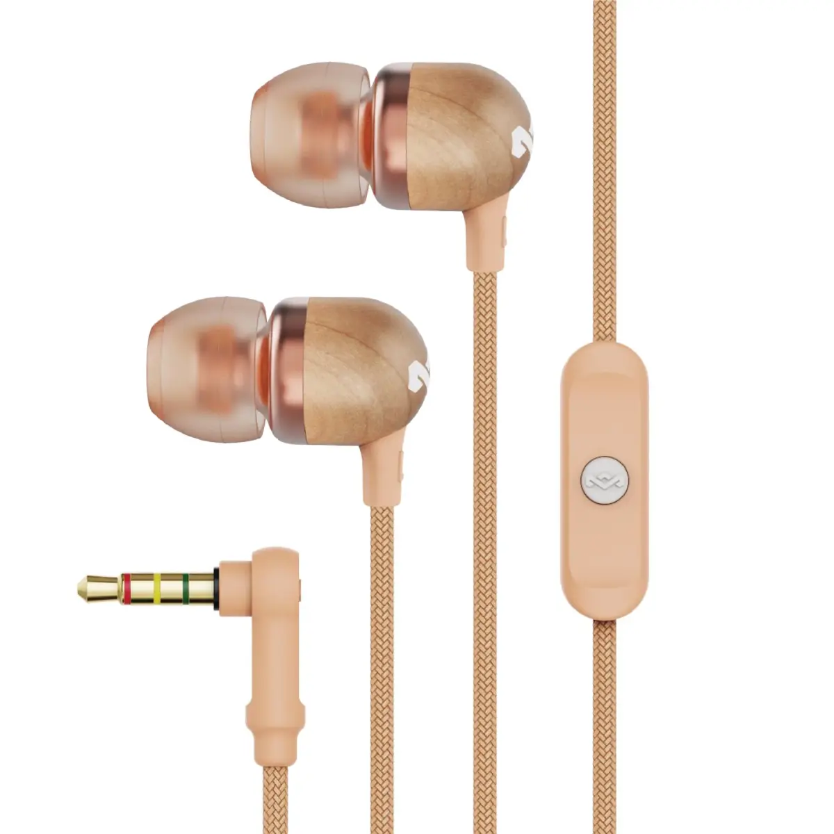 House of Marley Smile Jamaica Wired Earbuds (Copper) | 9.2mm Drivers, Noise Isolation, AUX - main product image