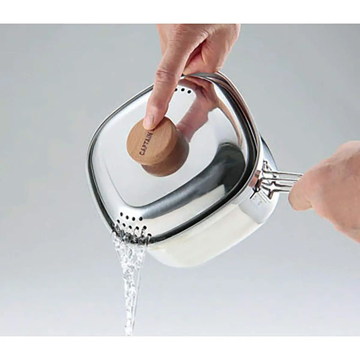 Captain Stag UH-4202 Stainless Steel Square Ramen Cooker 1.3 L | Made in Japan, Suitable for 1-2 People - view 3