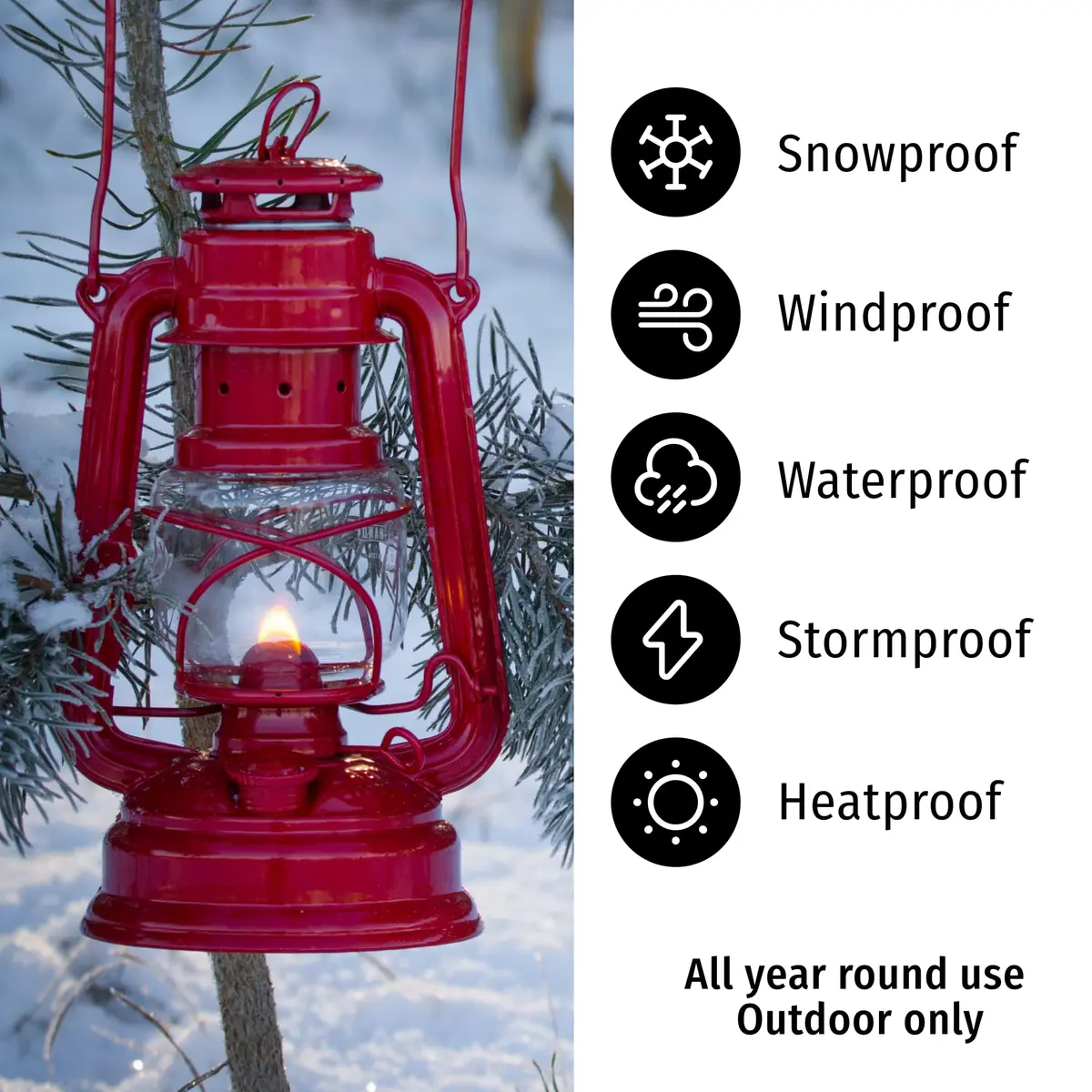 Feuerhand Galvanized Storm Lantern 26 cm | Durable, Weather-Resistant Outdoor Lighting - view 5