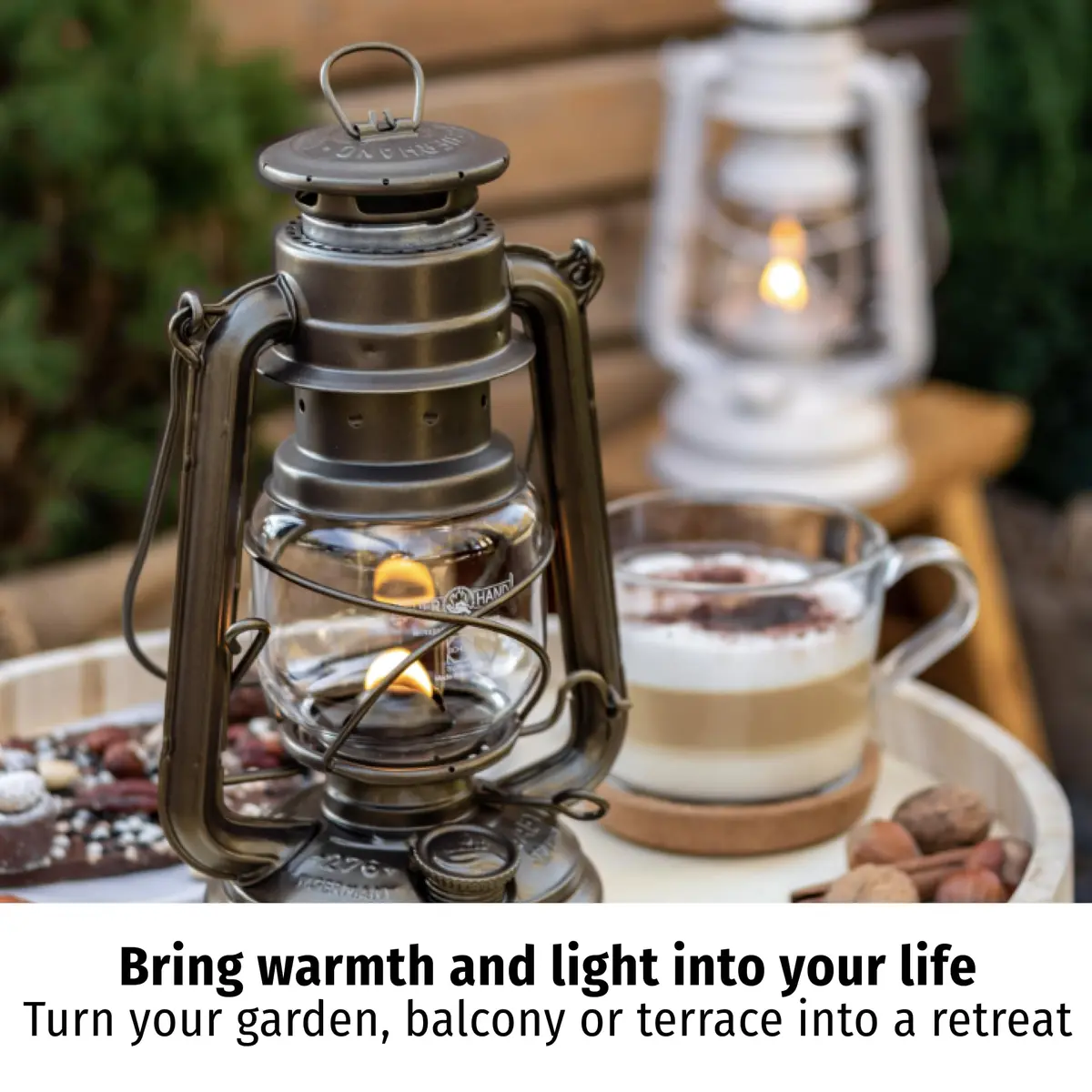 Feuerhand Galvanized Storm Lantern 26 cm | Durable, Weather-Resistant Outdoor Lighting - view 7