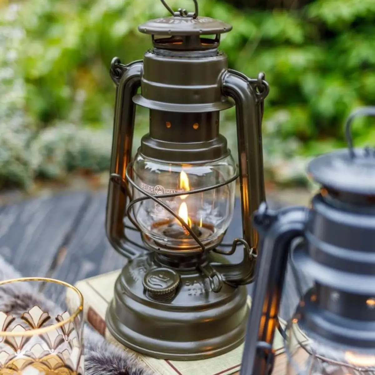 Feuerhand Galvanized Storm Lantern 26 cm | Durable, Weather-Resistant Outdoor Lighting - view 2