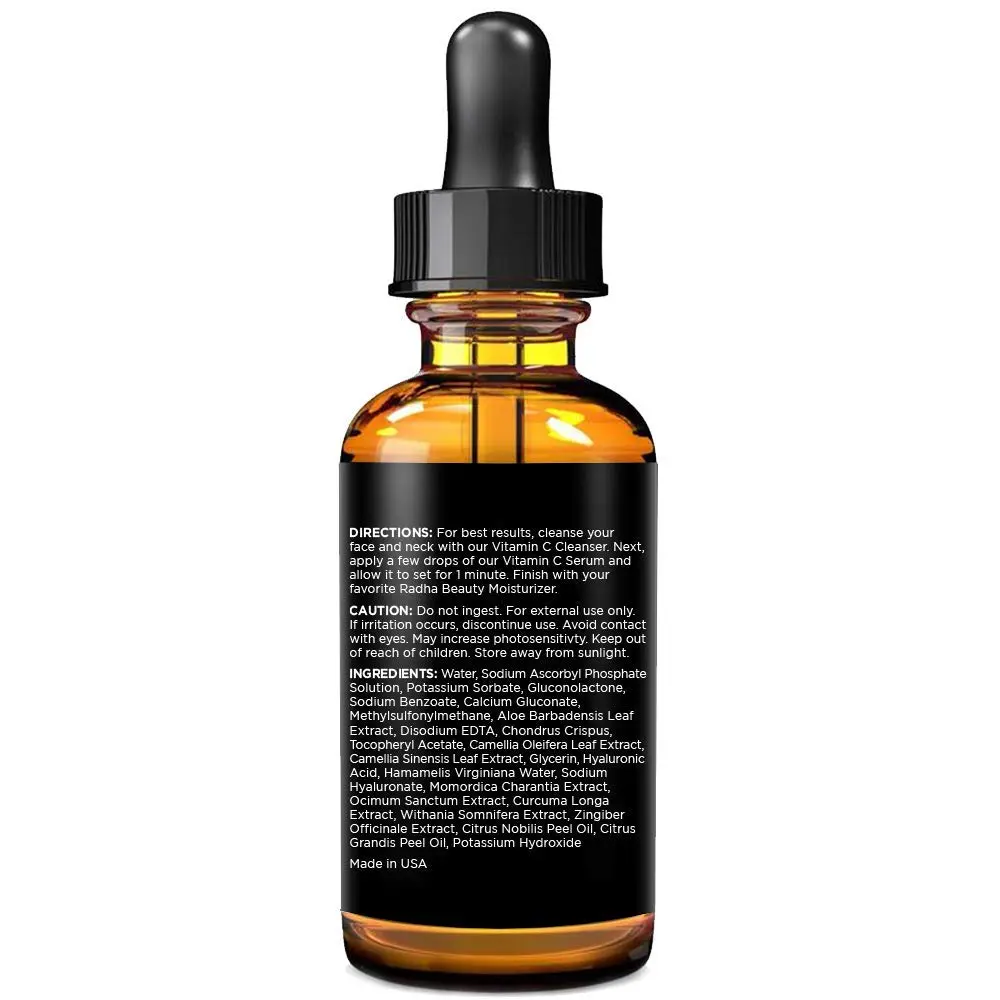 Radha Beauty Vitamin C Serum 2oz | Brightening & Anti-Aging for All Skin Types - view 8