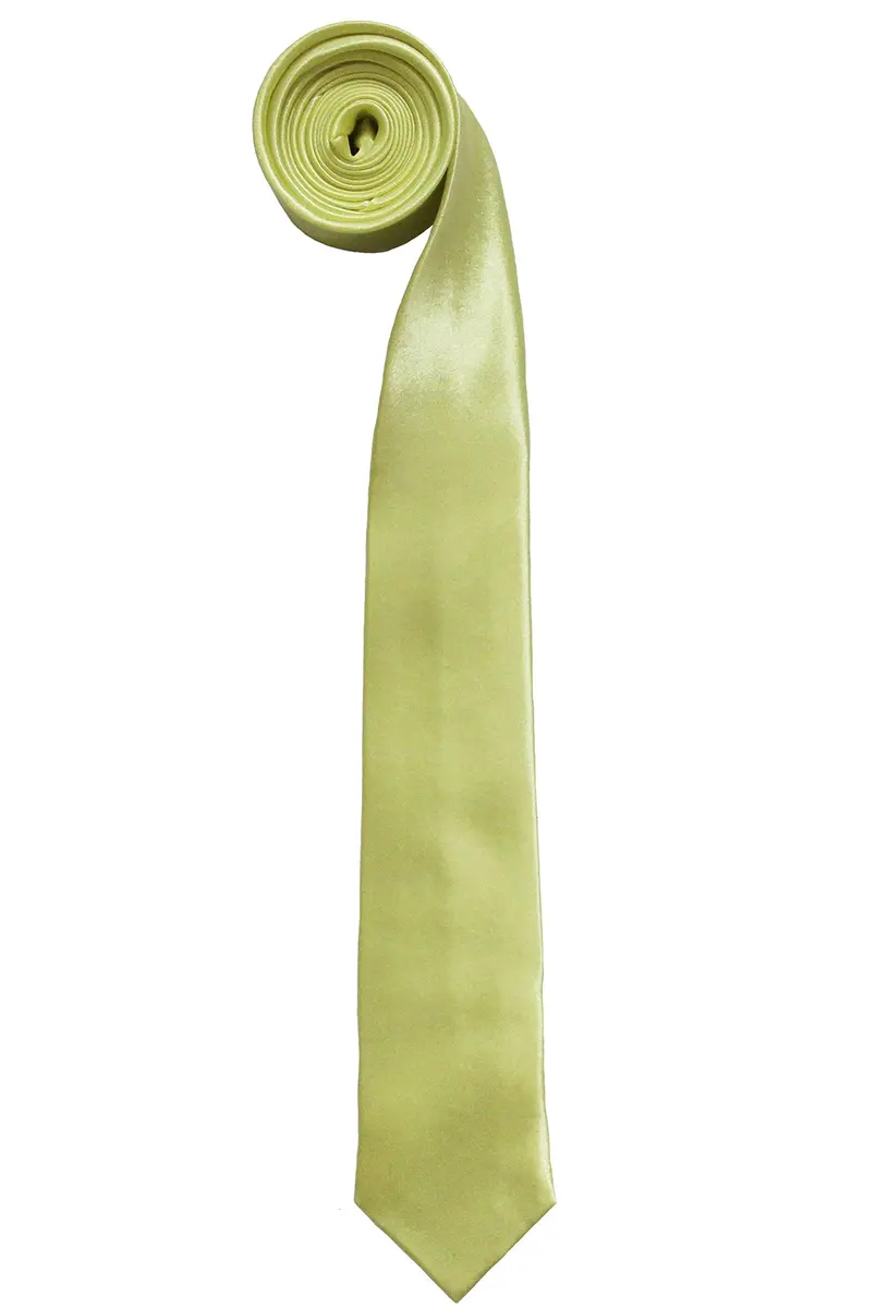 Soophen Solid Color Skinny Tie 2" Light Yellow | Formal & Versatile Accessory (70-120 chars) - view 2