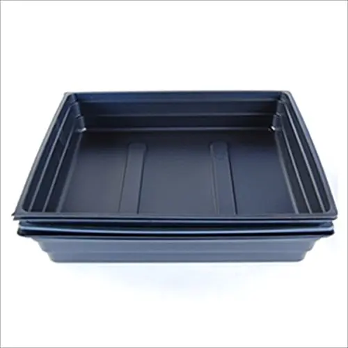 Living Whole Foods Plant Germination Drip Trays - Pack of 50-10" by 10" Black Plastic Greenhouse Growing Trays with No Drain Holes for Seedlings, Microgreens, Wheatgrass, More - view 2