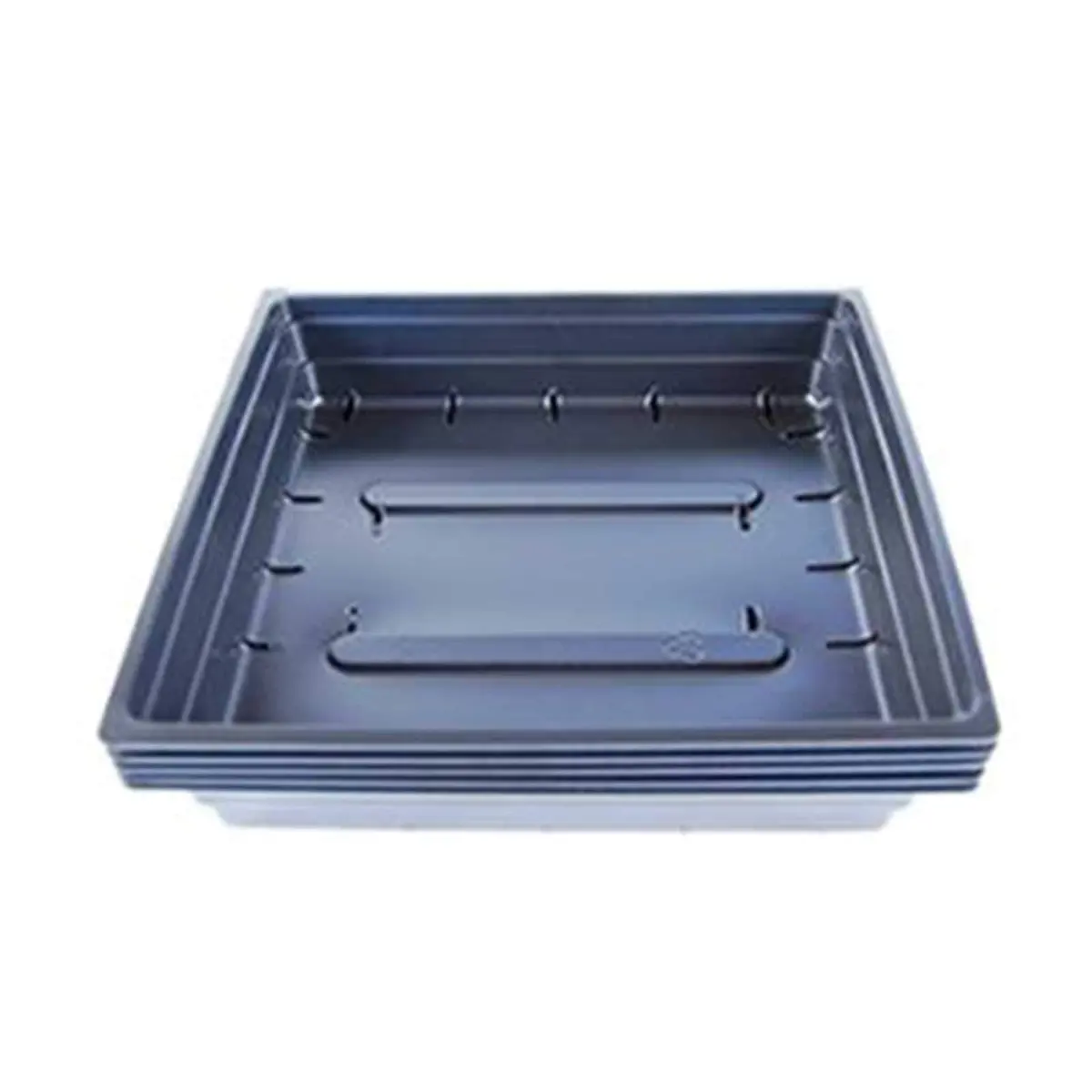 Living Whole Foods Plant Germination Drip Trays - Pack of 100-10" by 10" Black Plastic Reusable Trays for Seedlings & Microgreens - main product image