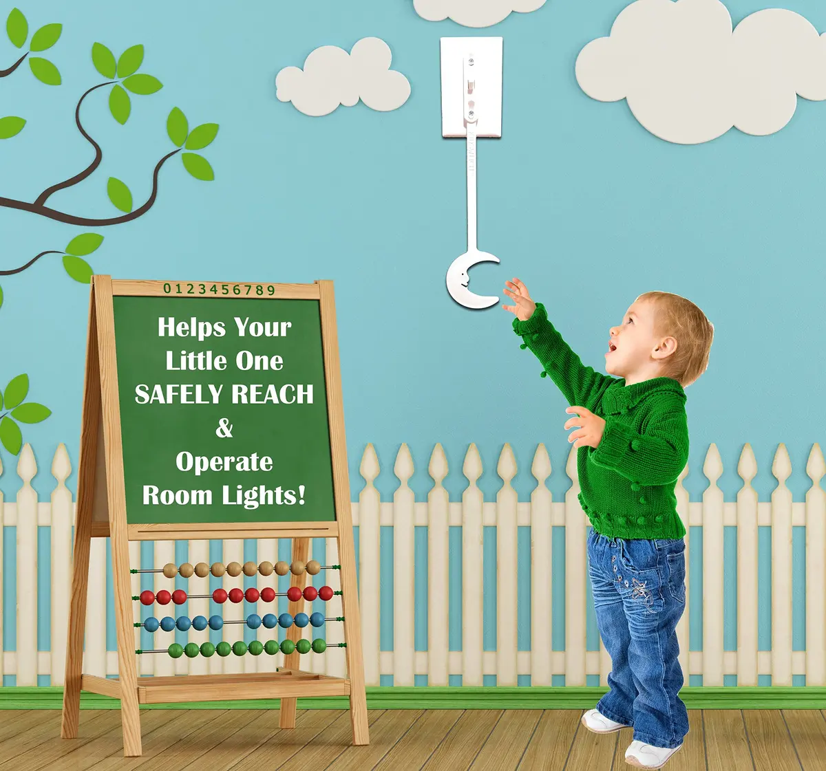 Kidswitch Laurie Berkner Lightswitch Extension | Toddler Safety & Energy Saving (70-120 chars) - view 3