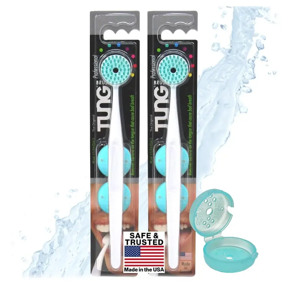Peak Essentials The Original TUNG Brush Tongue Cleaner 4-Pack | Dentist-Designed for Bad Breath Defense - main product image
