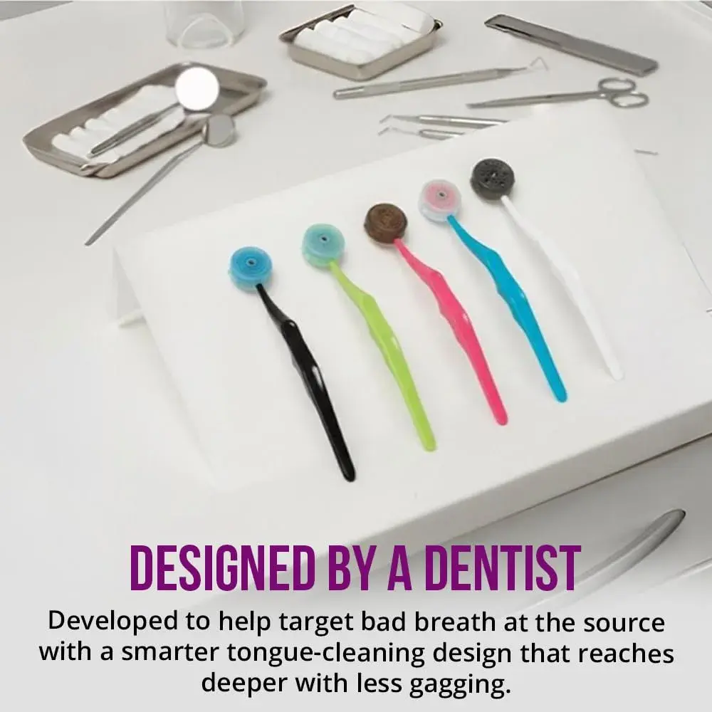 Peak Essentials The Original TUNG Brush Tongue Cleaner 4-Pack | Dentist-Designed for Bad Breath Defense - view 8