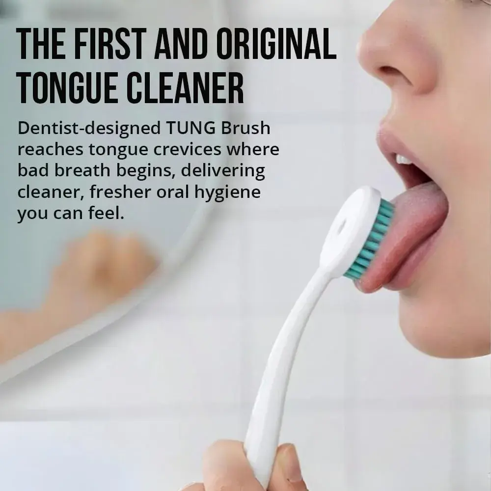 Peak Essentials The Original TUNG Brush Tongue Cleaner 4-Pack | Dentist-Designed for Bad Breath Defense - view 2