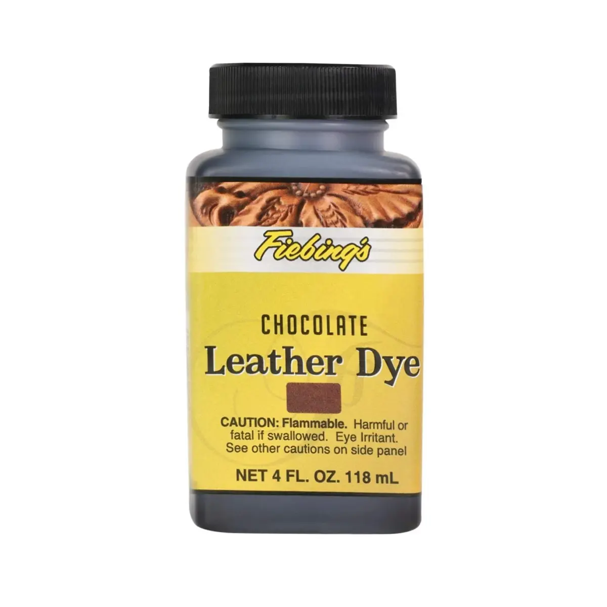 Fiebing's 4 fl oz Medium Brown Leather Dye | Alcohol-Based Penetrating Dye for Leather & Wood - main product image