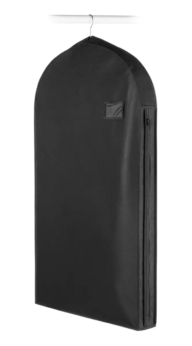 Whitmor Deluxe Suit Garment Bag, 38" Heavy Duty 3" Gusset, 1 Pack Black | Water-Repellent Polyester for Travel & Storage - main product image