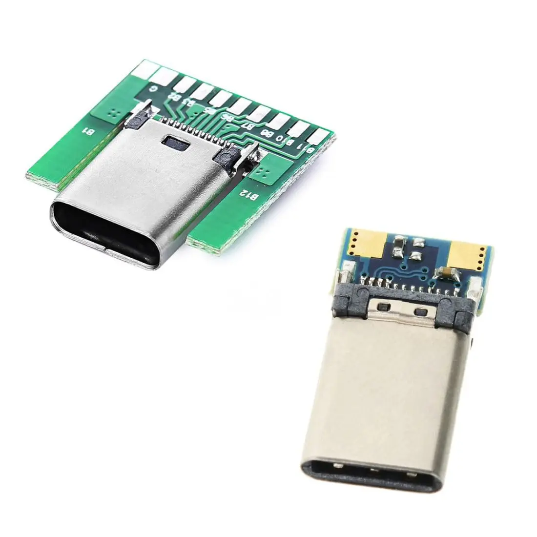 chenyang USB C DIY Connector USB 3.1 Type C 24Pin Male & Female Plug & Socket | Solder Adapter with PCB Board - main product image
