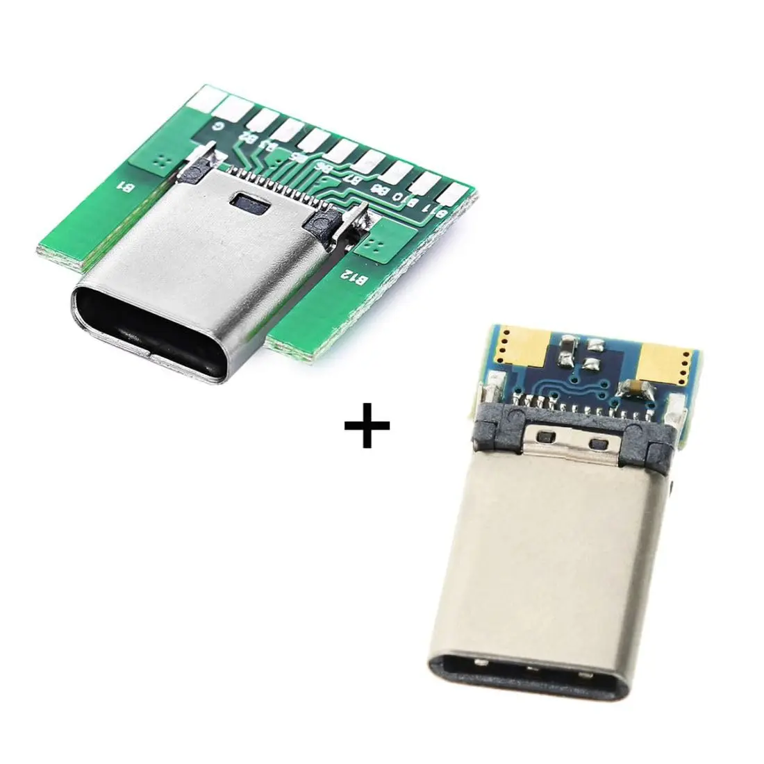 chenyang USB C DIY Connector USB 3.1 Type C 24Pin Male & Female Plug & Socket | Solder Adapter with PCB Board - view 6