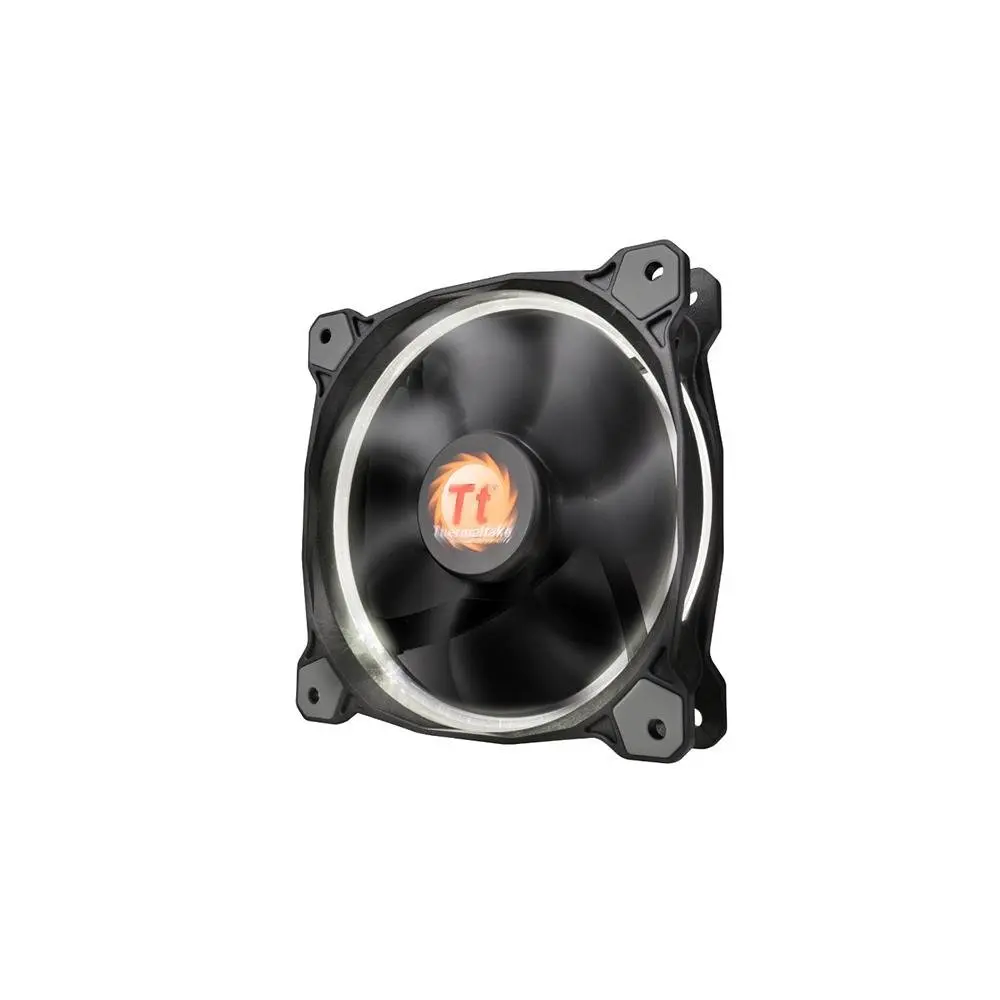 Thermaltake RIING 120mm Red LED Ultra Quiet High Airflow Computer Case Fan White | 120mm, 1500 RPM, 24.6dB - main product image