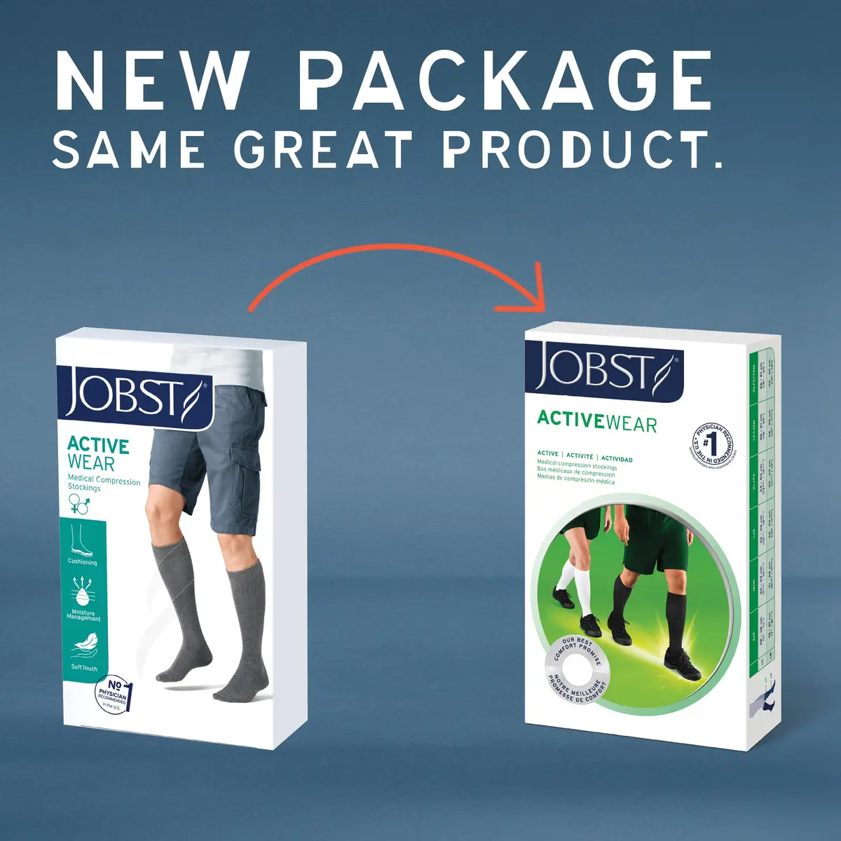 JOBST ActiveWear 20-30mmHg Compression Socks Knee High Small | Seamless, Dri-Release, Reinforced Heel - view 6