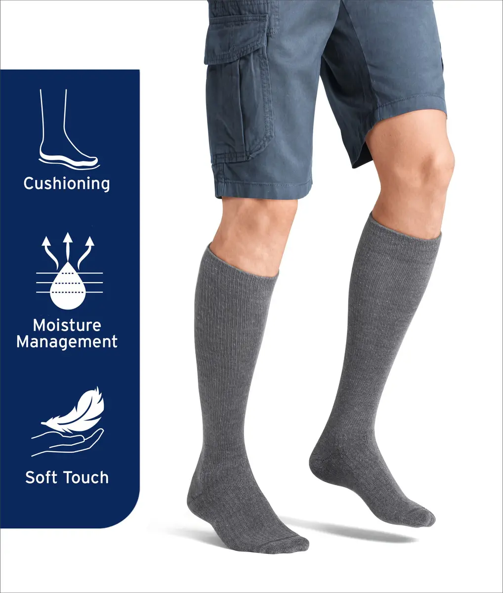 JOBST ActiveWear 20-30mmHg Compression Socks Knee High Small | Seamless, Dri-Release, Reinforced Heel - view 3
